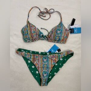 O’Neill XL Reversible Swim Set Floral Print Bikini